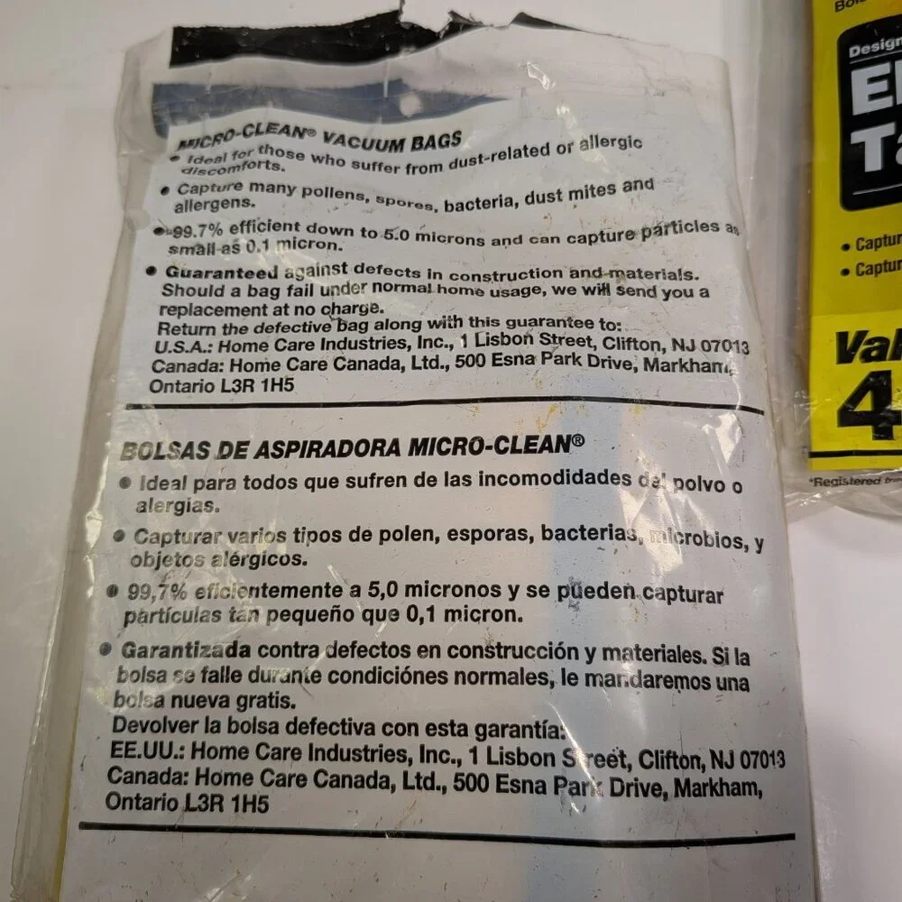 NEW Vintage Electrolux Style C Vacuum Bags - 8 Total (2 Packs of 4) Micro Clean